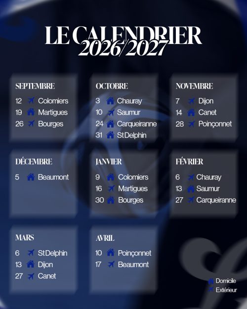 Calendrier officiel basket NF1